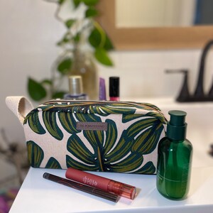 Monstera pencil case or toiletry bag image 4