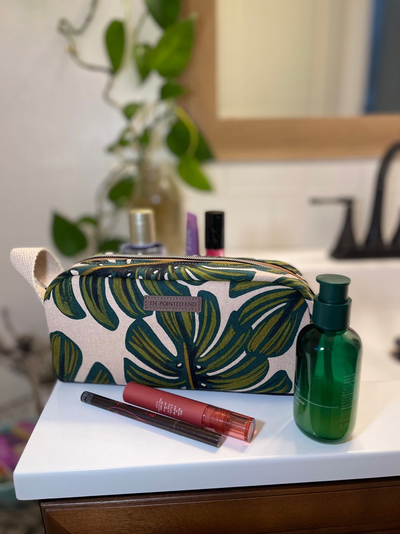 Monstera pencil case or toiletry bag image 4