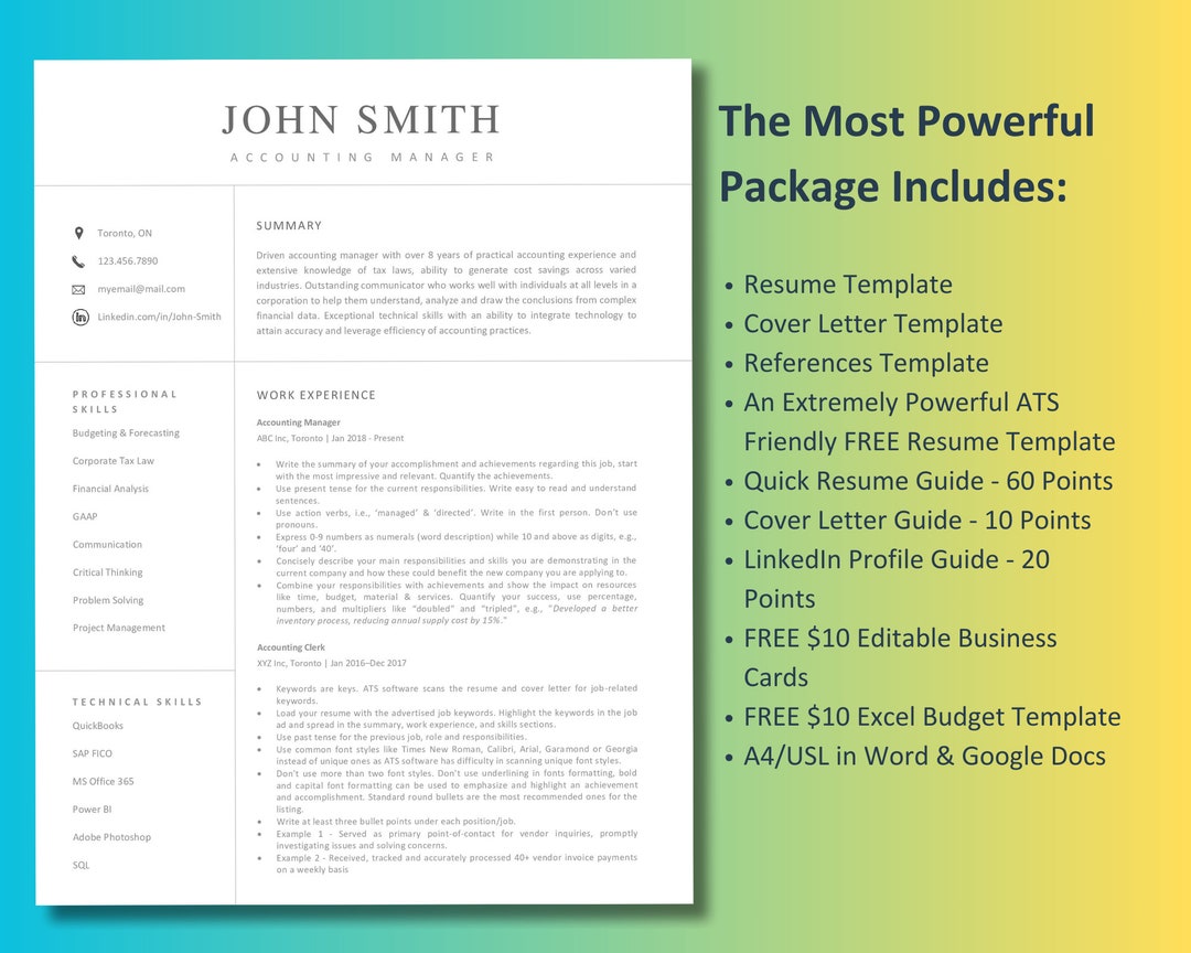 Executive Resume ATS Friendly Resume Template Professional Resume Executive Resume ATS Friendly Resume Template Professional Resume