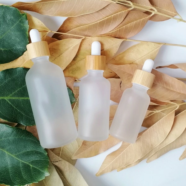 Frosted Glass Dropper Bottle Tincture Bottles with Dropper Premium Liquid Bottle Cosmetic Container, Perfect for Essential Oil Perfume