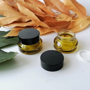 15g 30g 50g Refillable Glass Cream Jars Cosmetic Container Travel Size Empty Containers for Creams and Lotions image 2