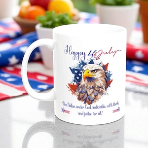 Patriotic Coffee Mug: American Flag 4th of July Gift