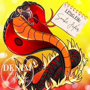 Jafar as a Snake png, Sublimation design, Digital illustration, Instant download