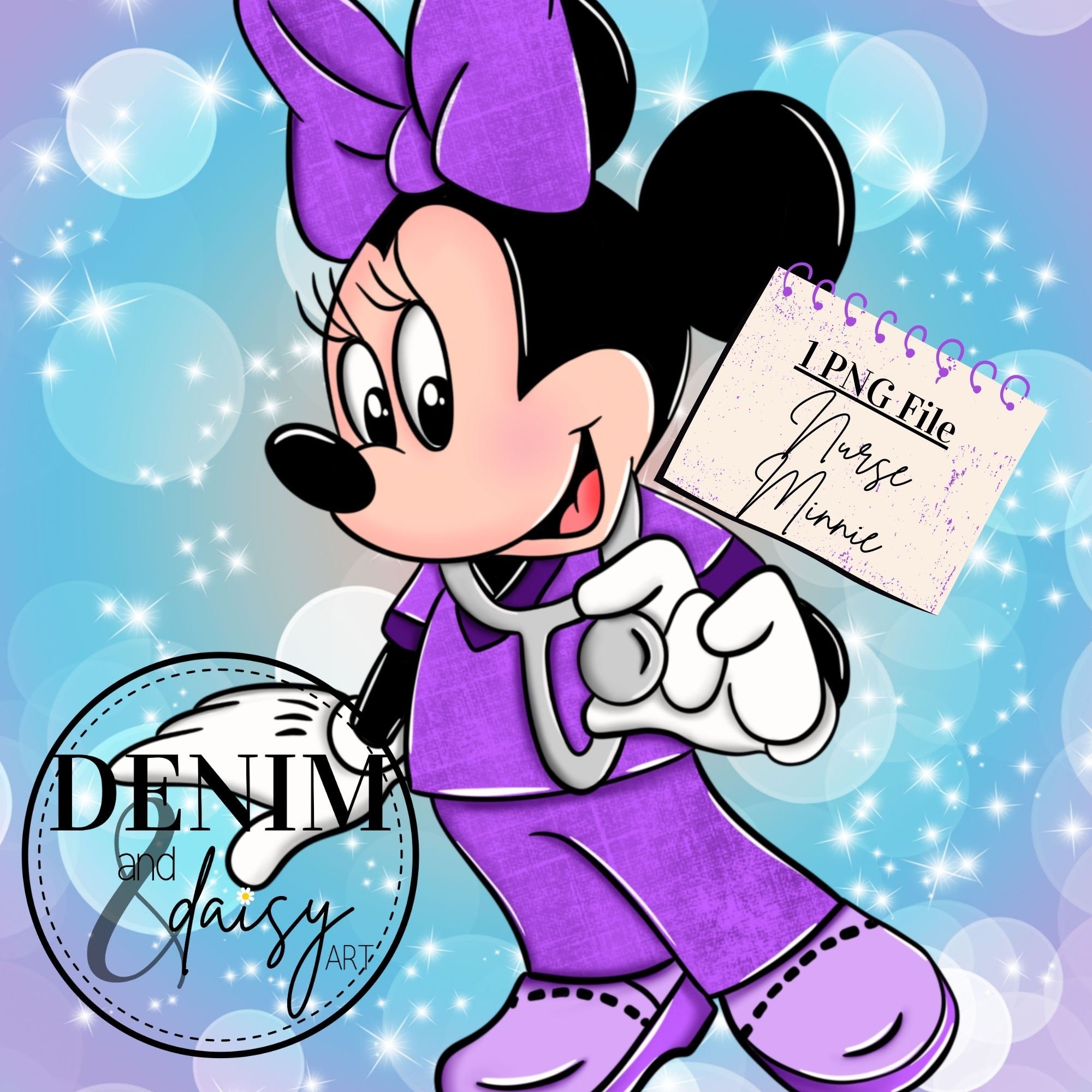 ナースミニーpng、昇華デザイン、デジタルイラスト、即時ダウンロード