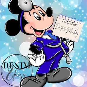 Doctor Mickey png, Sublimation Design, Digital illustration, Instant download