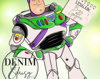 Buzz Lightyear png, Sublimation design, Digital illustration, Instant download