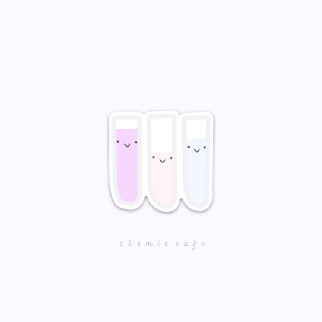 Stat Tube Sticker Test Tubes - Character Sticker - Etsy