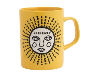 Yellow Sun Ceramic Mug