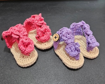 Flower Baby Sandals, Newborn girls baby shoes, Infant slip on shoes