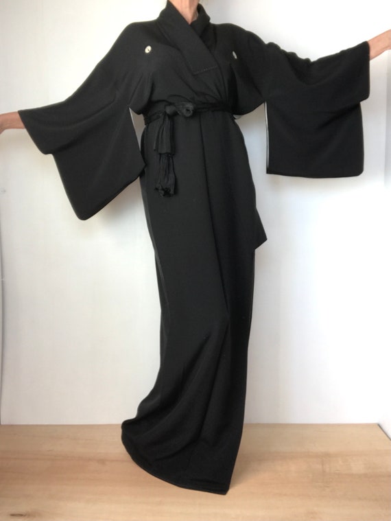 Black Kimono | Japanese Silk Tomesode | EXCELLENT… - image 2