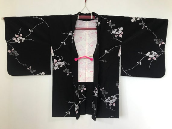 Black Kimono Jacket | Woman's Floral Haori | Kimo… - image 6