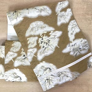 Gold Obi Belt | Snowy Pine Tree Design | Vintage Silk Kimono Belt | Japanese Wedding Sash | Nagoya Obi | VIDEO　
