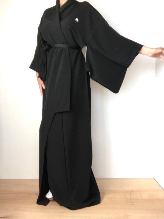 Black Kimono | Japanese Silk Tomesode | EXCELLENT… - image 3