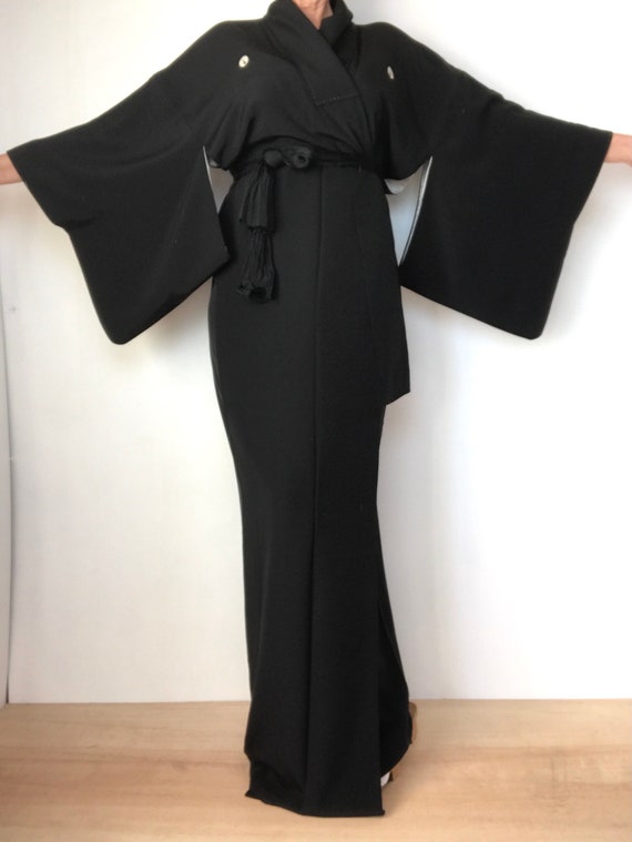 Black Kimono | Japanese Silk Tomesode | EXCELLENT… - image 1