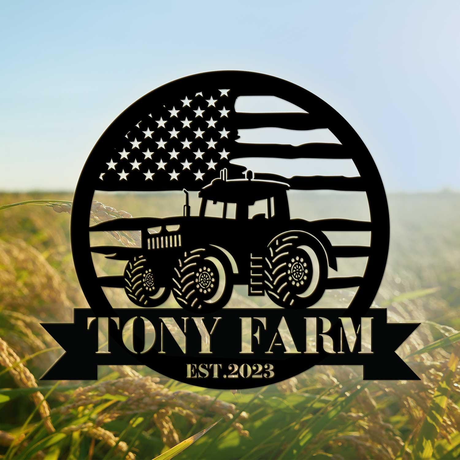 Personalized Tractor Metal Wall Art, Metal Tractor Sign ,ranch Wall ...