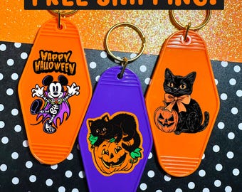 Retro Halloween Keychains|UV DTF decal print|