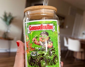 Feid cup with Bamboo Lid & Glass Straw | Ferxxo Merch | Libbey glass cup 16oz with UV DTF DECAL| Sturdy glass | Latin Urban Music Fan Gift