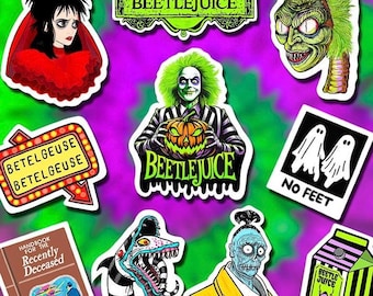 Beetlejuice holographic Sticker pack / Spooky season