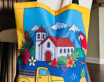 Colombia Tote Bag, I love Colombia Print, Heavy Canvas