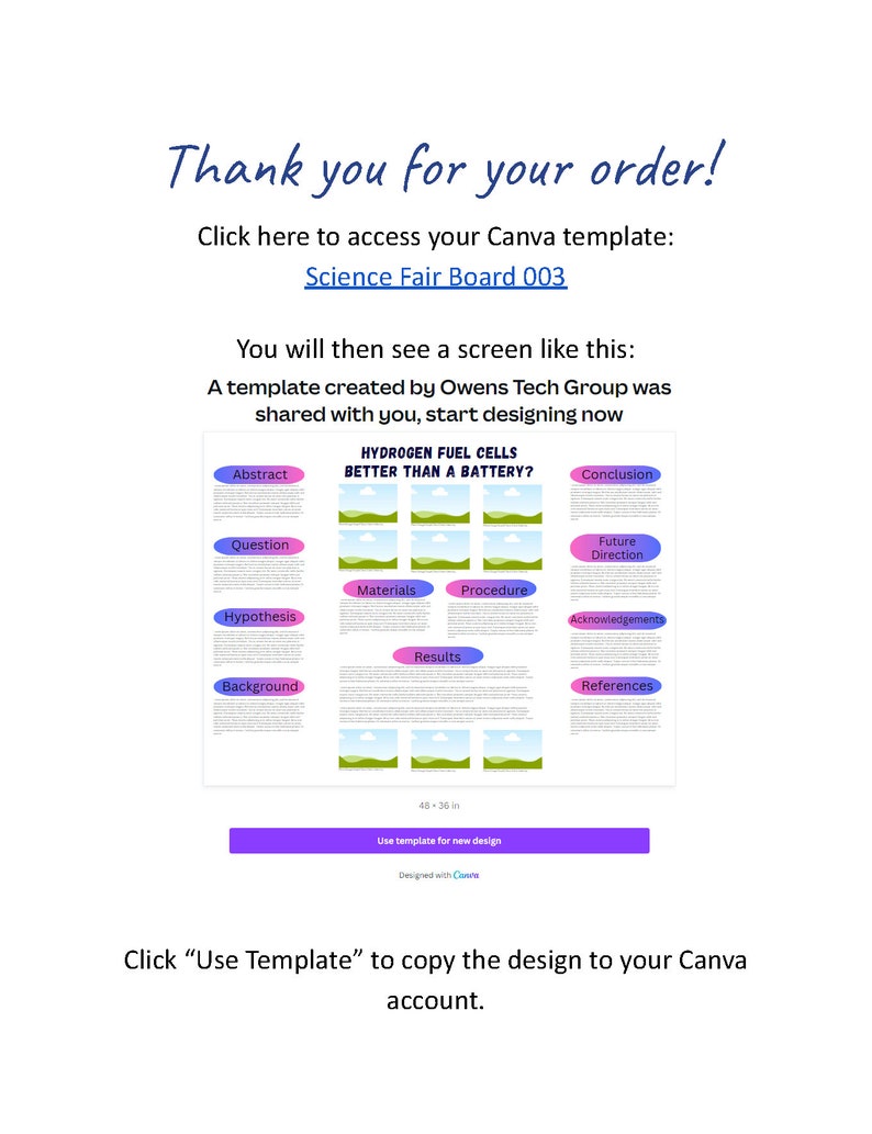 Science Fair Tri-fold Display You Design &amp; We Print Only 24.99 - Etsy