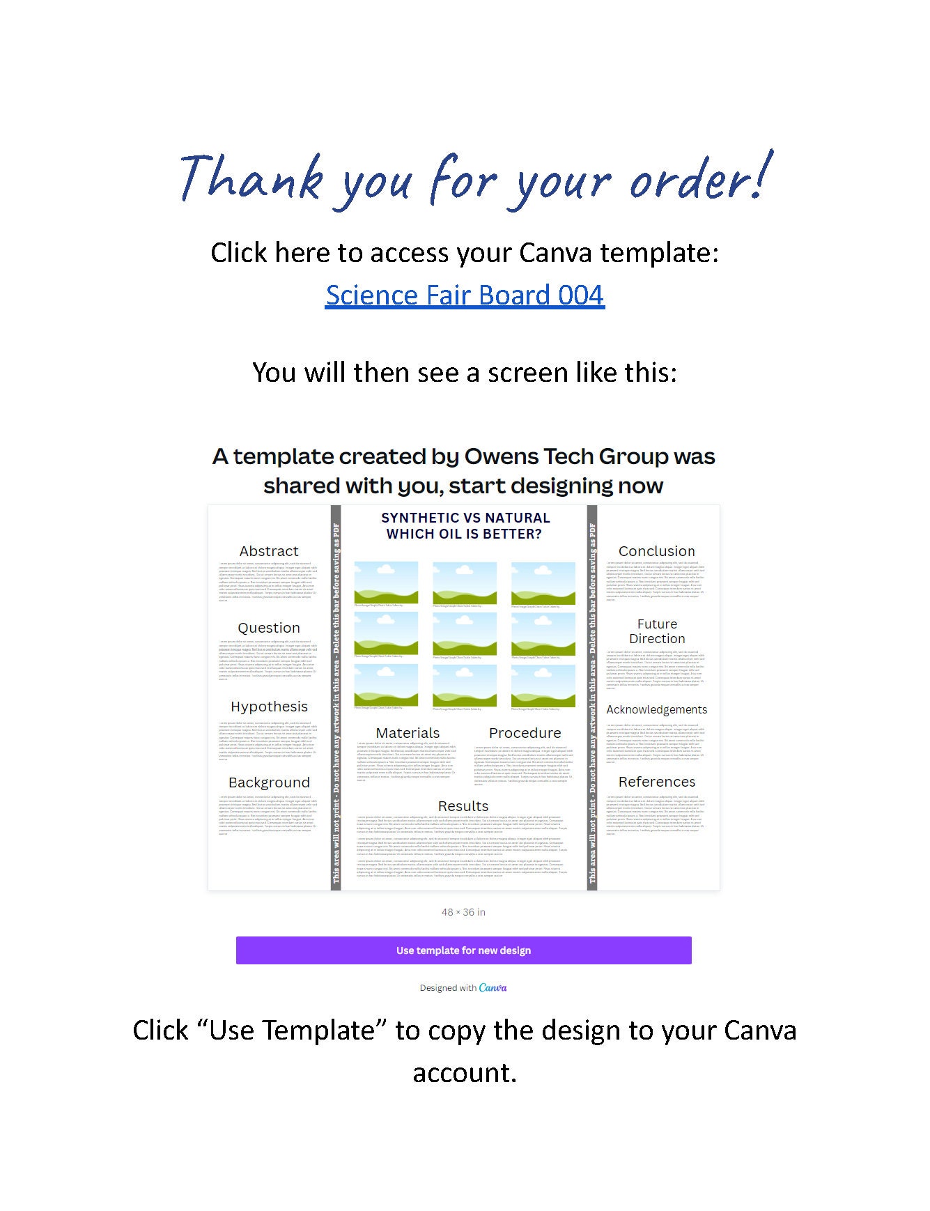Science Fair Tri-fold Display You Design & We Print Only 24.99 - Etsy
