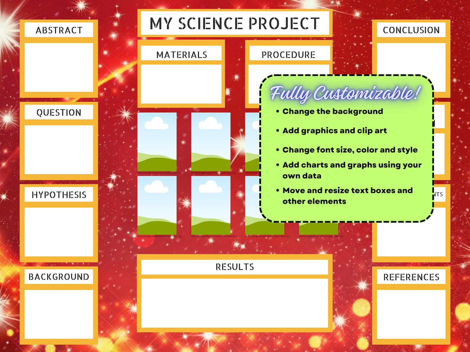 Science Fair Trifold Display You Design & We Print Only 24.99 Etsy