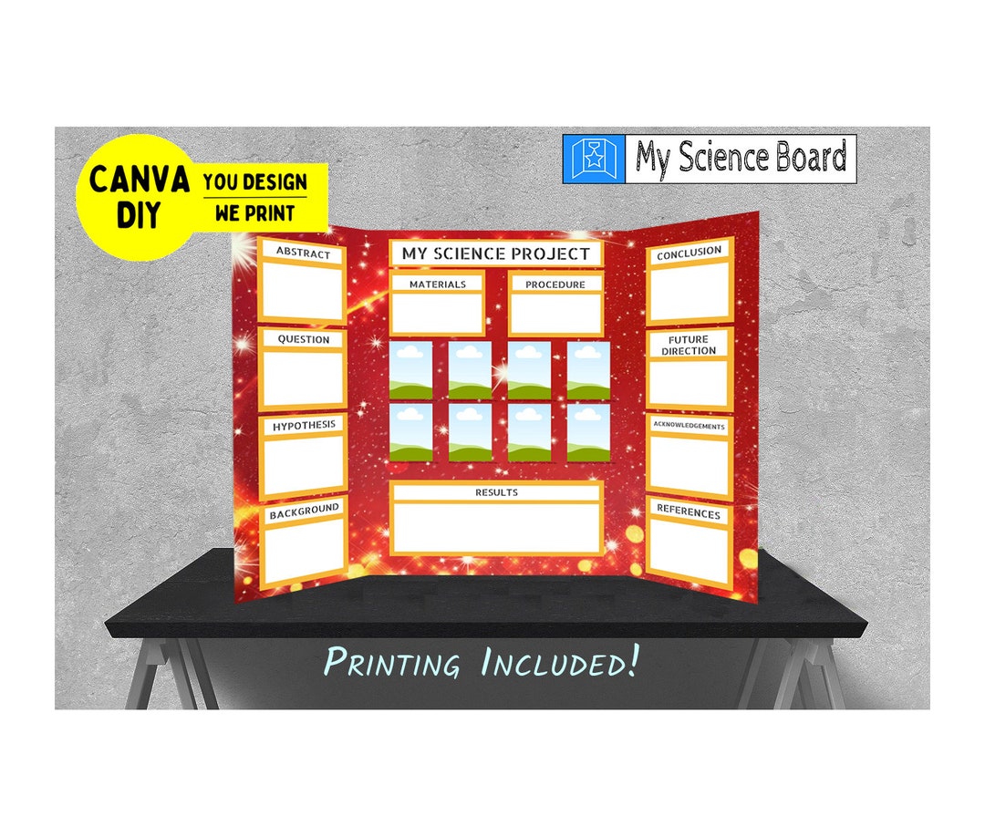 Science Fair Tri-fold Display You Design & We Print Only 24.99 - Etsy