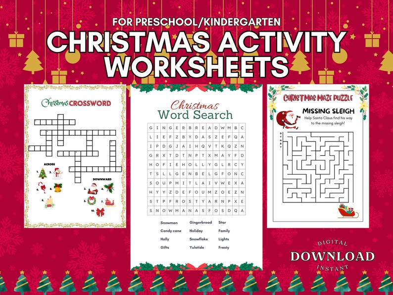 Printable Christmas Preschool Activities Worksheet Kid s Activities