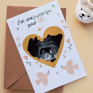 Carte à gratter personnalisée / bon cadeau, anniversaire, surprise, annonce grossesse / bon pour