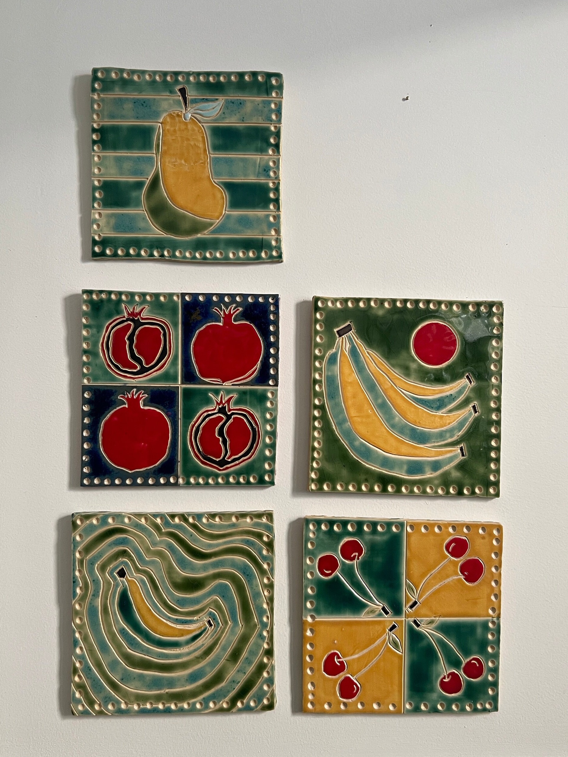 Handmade Ceramic Fruit Hanging Wall Tile - Etsy