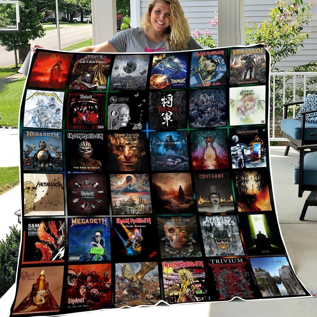 Discover Rock Band Music Album Covers Quilt Blanket, Rock Band Cozy Quilt Blanket, Music Album Blanket, Bedding Decor, Home Decor Gift.