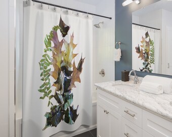 Bring the Outdoors In with Natural Leaves Shower Curtain - Unique Nature-Inspired Gift