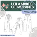 Cedar Pants PDF Gender Neutral Pattern, Sizes 00-36, Intermediate Sewing Level, Barrel Leg, Climb Pants, Work Pants, Crotch Gusset product logo