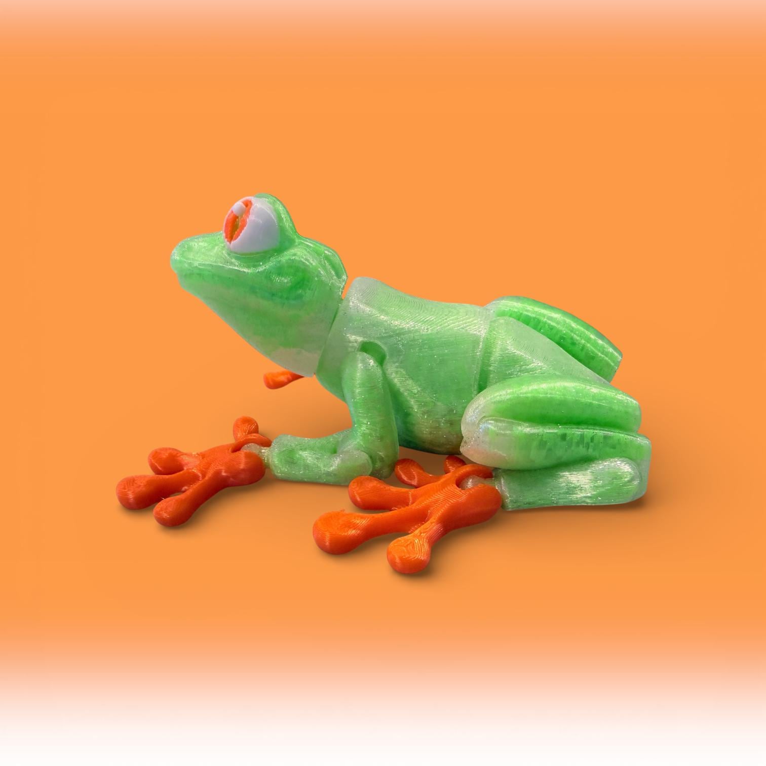 Translucenttree Frog 3D Print Translucent Neon Colored Tree Frog Magnet Figurine ...