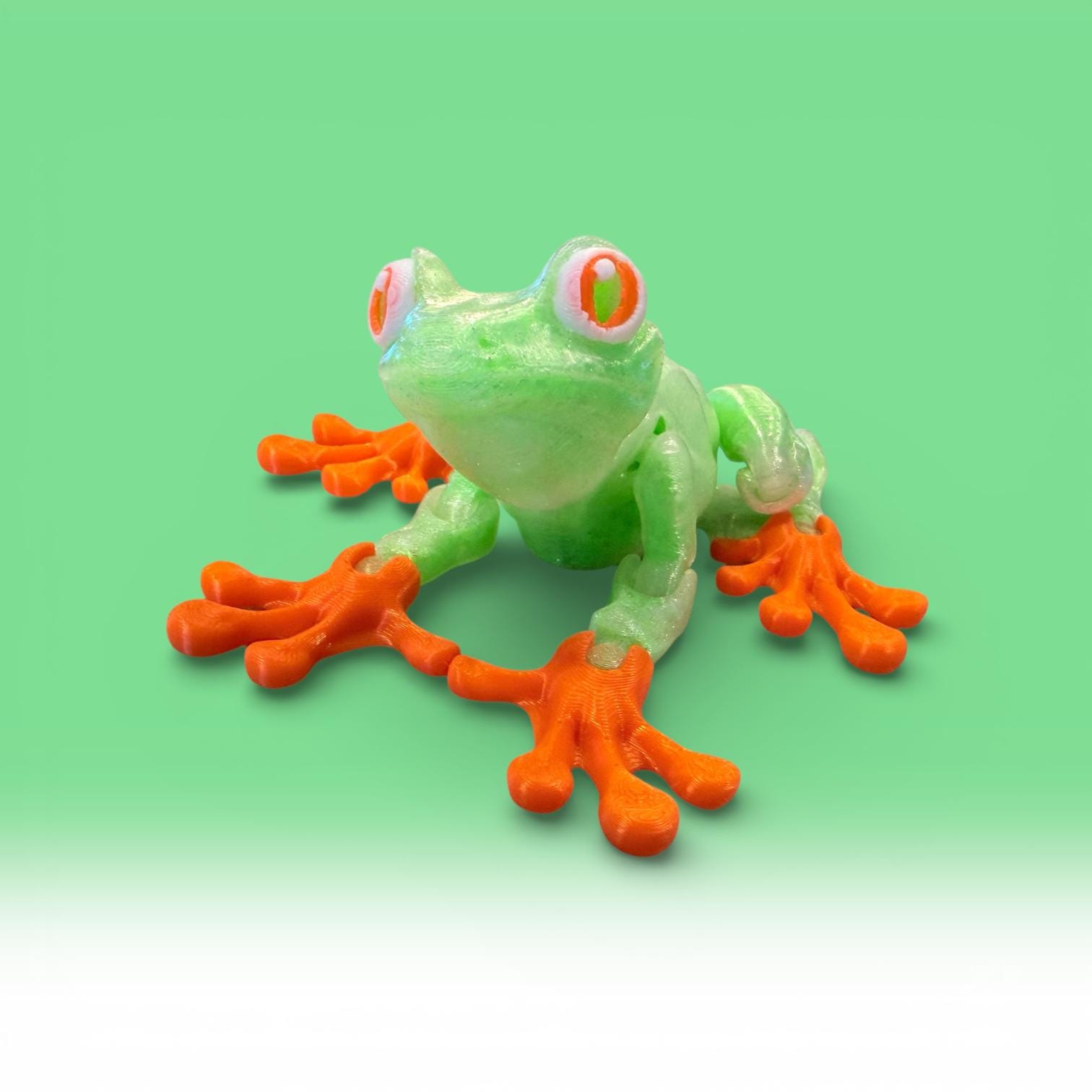 Translucenttree Frog 3D Print Translucent Neon Colored Tree Frog Magnet Figurine ...