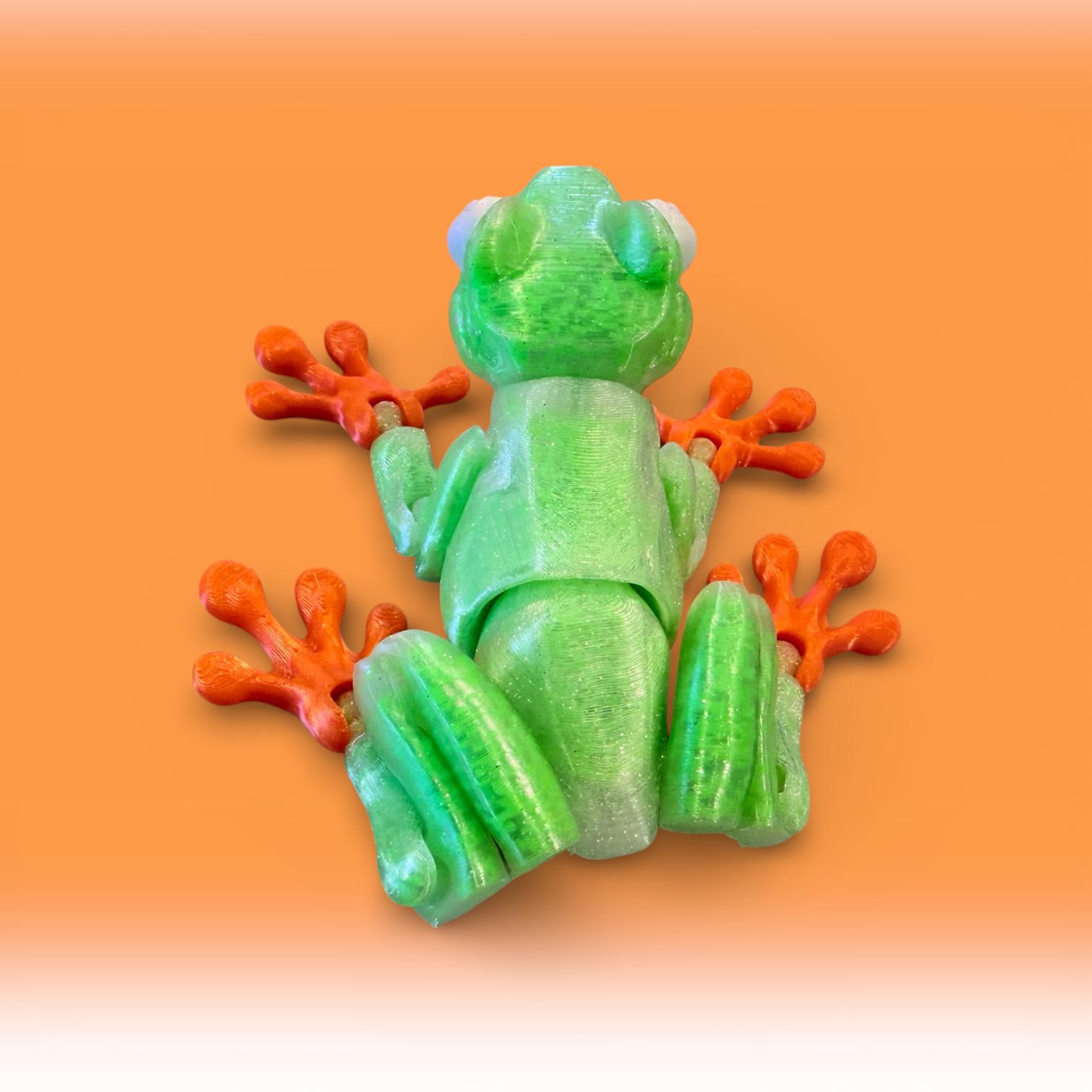 Translucenttree Frog 3D Print Translucent Neon Colored Tree Frog Magnet Figurine ...