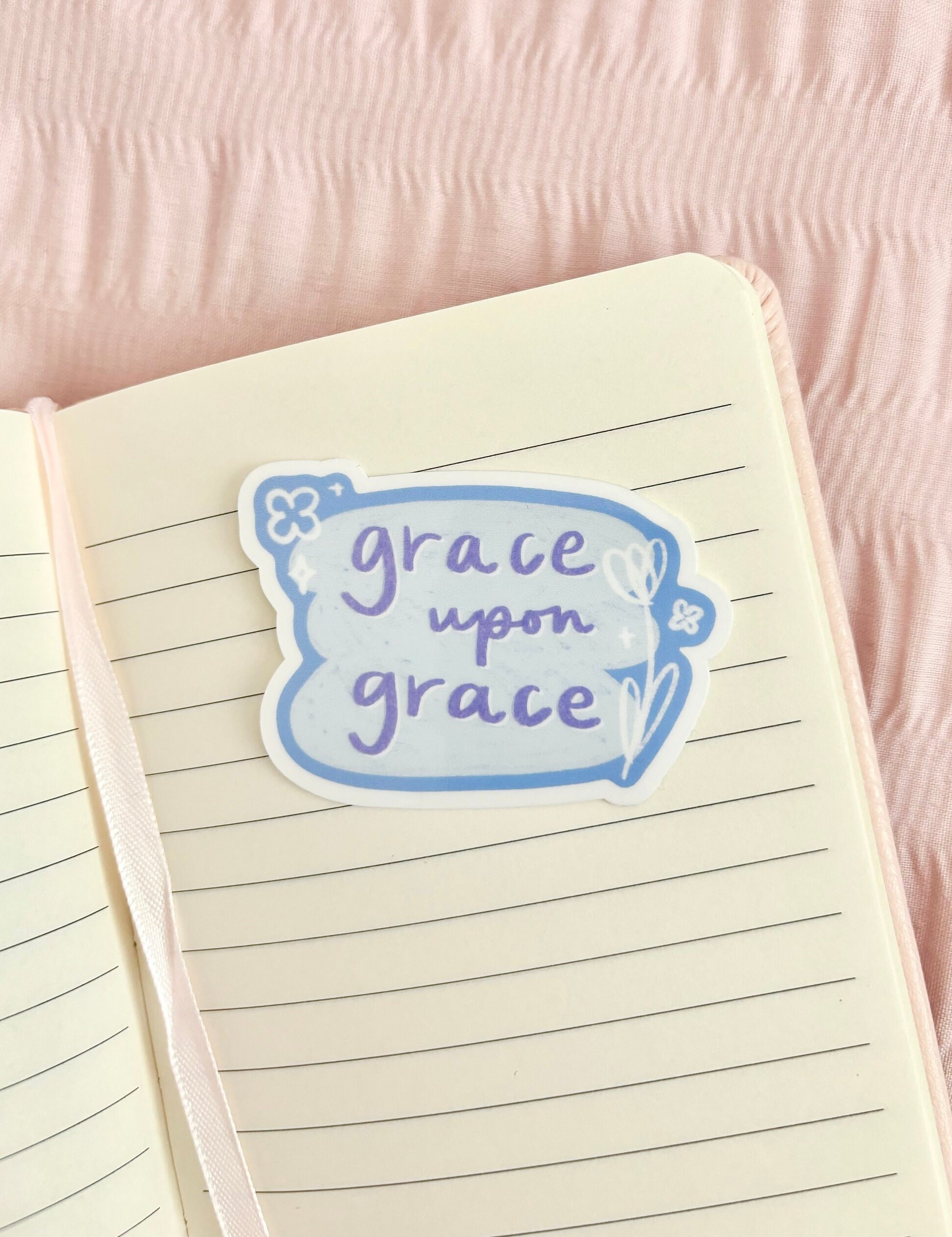 Grace Upon Grace Vinyl Sticker | Waterproof Sticker Christian Bible ...