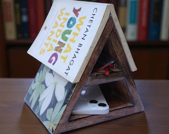 Handcrafted Book Stand, Mango Wood & Resin Book Rest