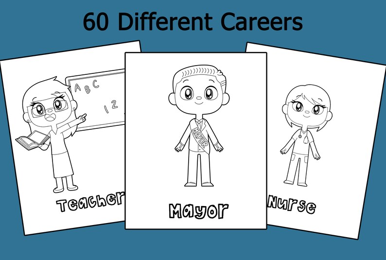 What Will I Be When I Grow Up A Coloring Book of Careers Etsy