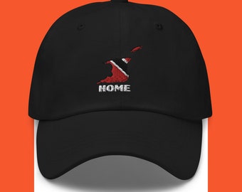 Trinidad und Tobago Hut, Trinidad Flagge, Trinidad und Tobago Karte, Trinidad Home Hut, gesticktes Design
