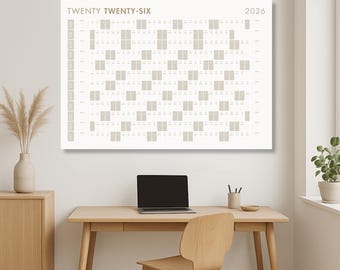 2026 Giant Wall Calendar: Scandi Minimalist A0 Year Planner (PDF Download)