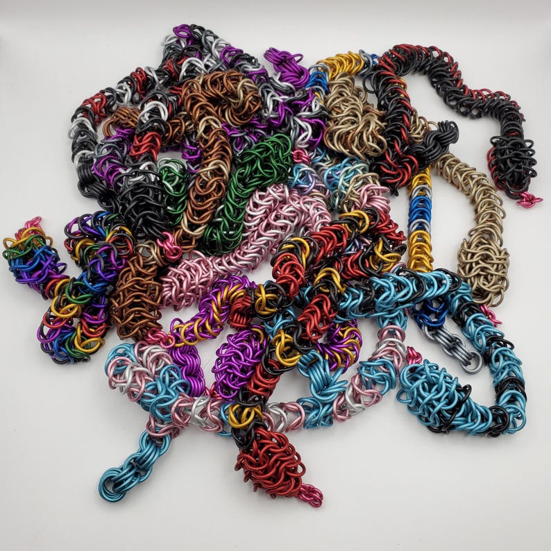 Chainmail Snake Tutorial Customizable Snake - Chainmail Fidget Toy - Aluminum - 3D Articulating ...