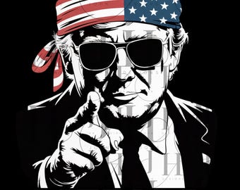 Trump 4th of July PNG: Pro Trump, Patriotic Design (Digital Download)