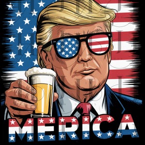 Trump 4 lipca PNG: Patriotyczny projekt do sublimacji (pobranie cyfrowe)