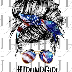 Patriotic Woman SVG: American Flag Bandana, Sunglasses (Digital File)