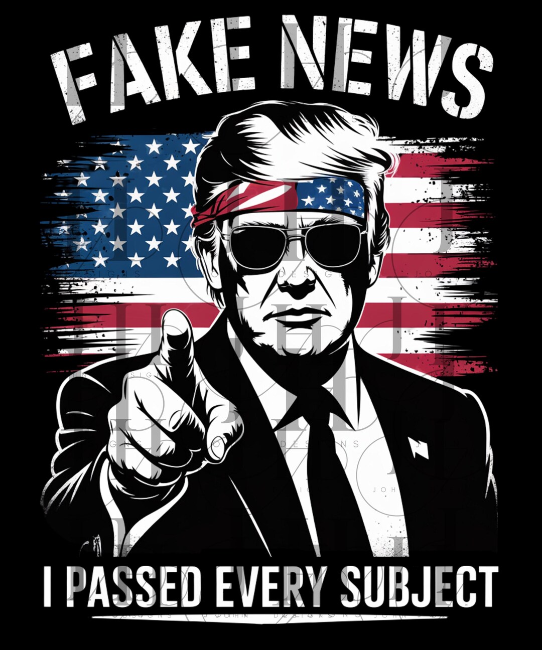 Trump Fake News I Passed Math PNG: Back to School T-shirt Design ...