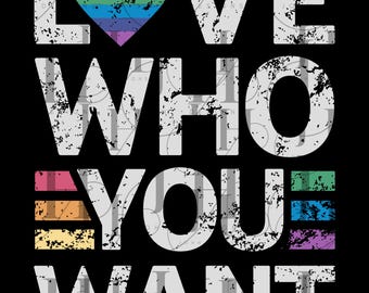 Liebe, wen du willst Stolz PNG: Lustiges LGBT-Design (Digitaler Download)