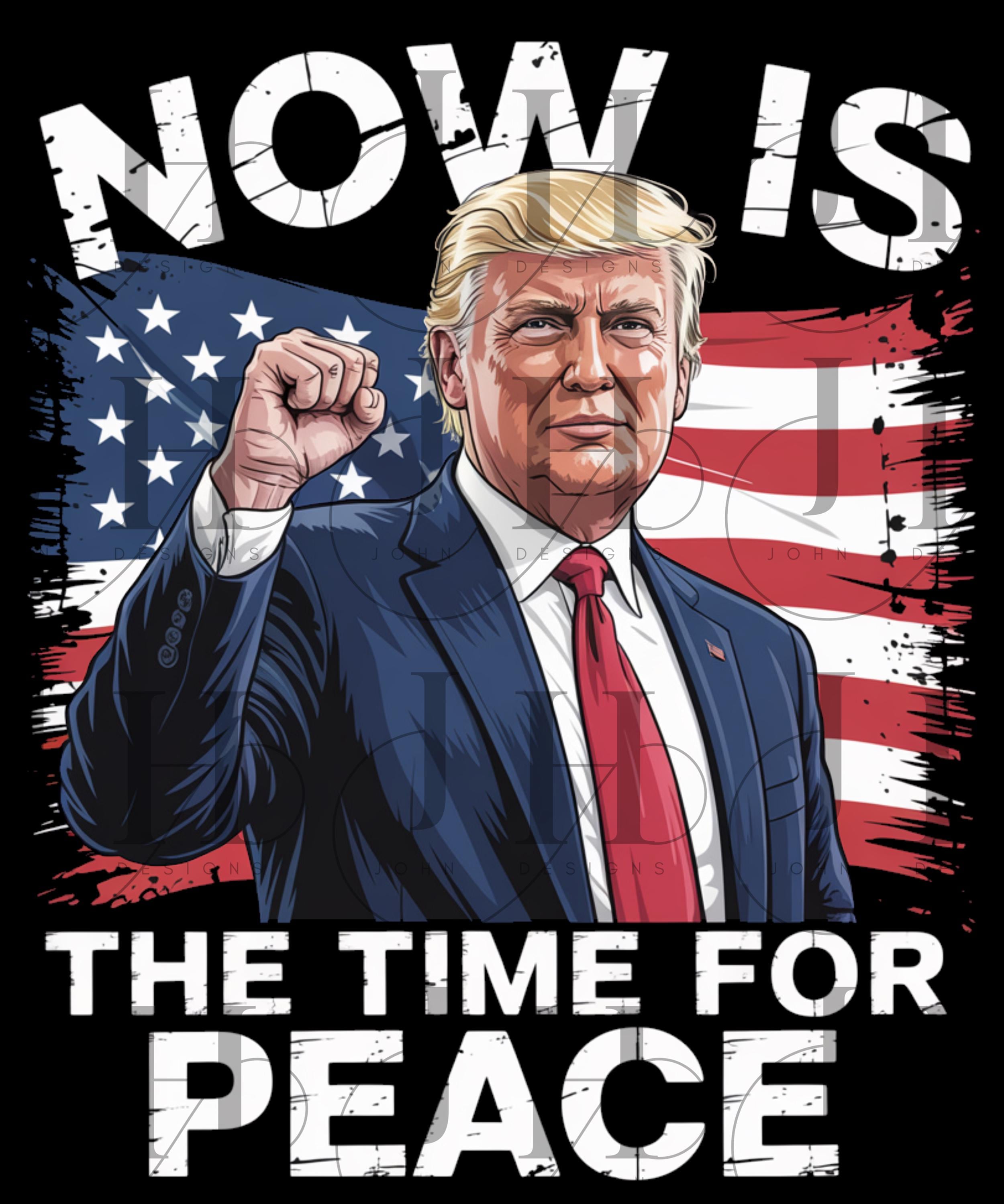 トランプ平和サミット PNG：愛国的なデザイン（デジタルダウンロード）