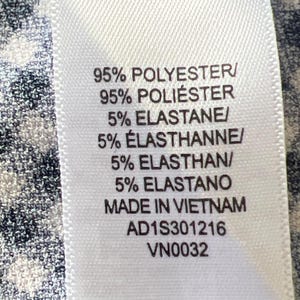 Adrianna Papell Blue & White Check Ruffle Short Sleeve Blouse Size L imagem 3