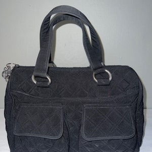 Vera Bradley Quilted Satchel Bag Black